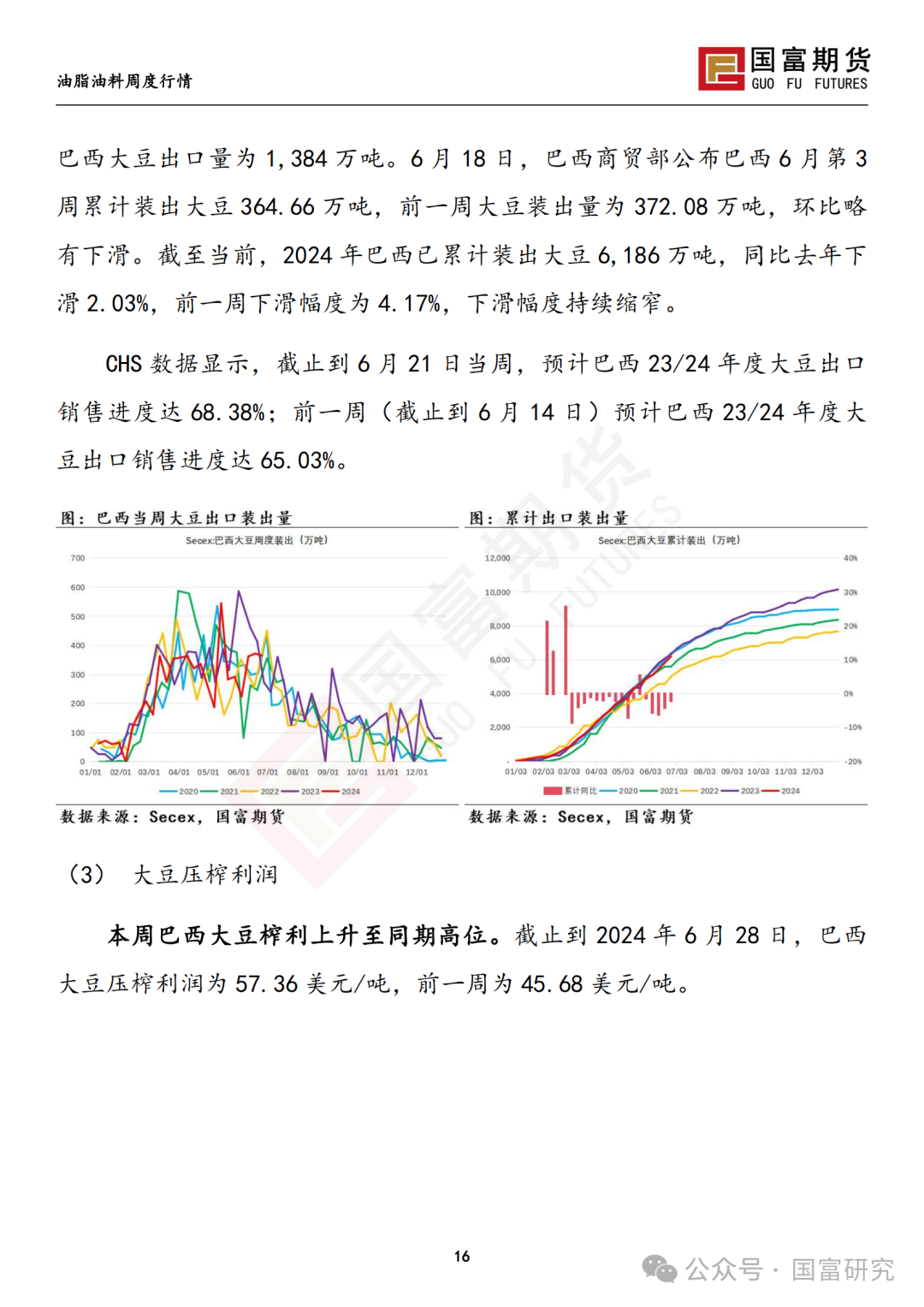 【国富豆系研究周报】USDA双报告中性略多，市场等待天气驱动 20240701